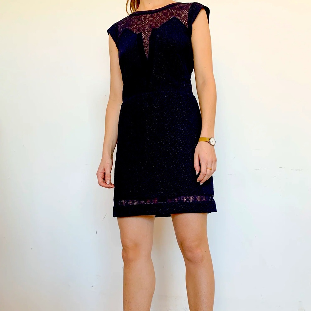 The KOOPLES Black Lace Mini Dress